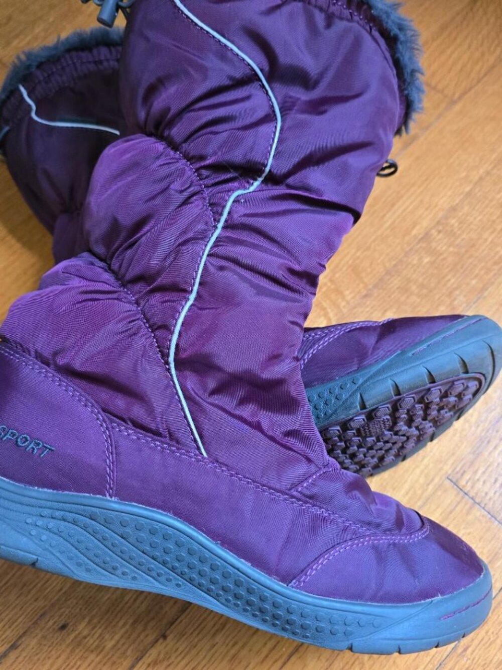 8 JSport by Jambu Women's Nora Weather Ready Snow Boot Wine Eggplant Medium US